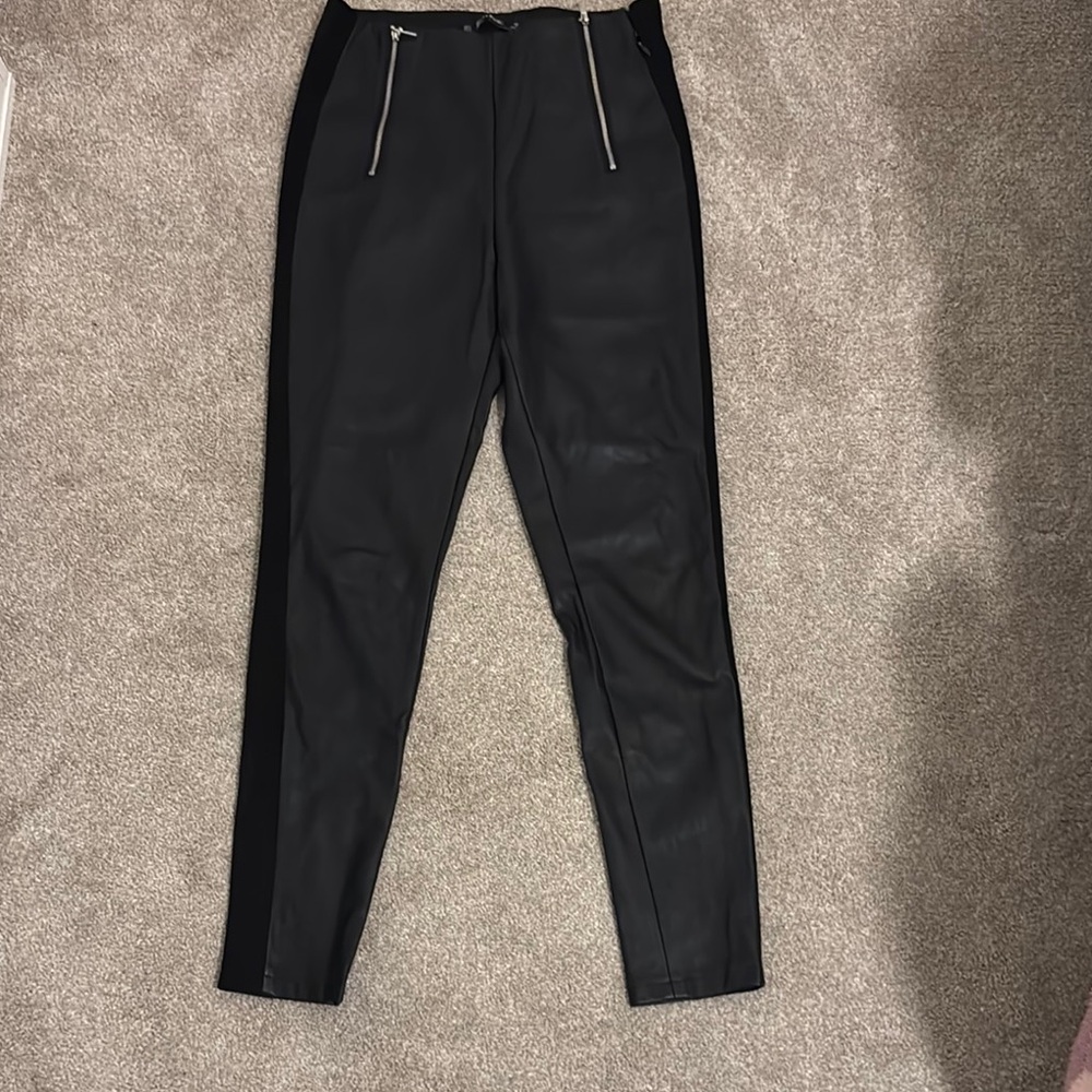 Black Faux Leather Pants